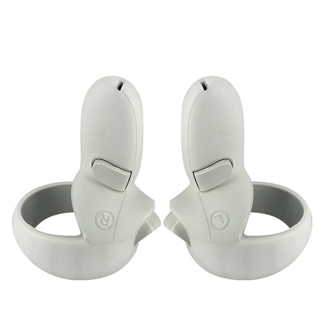 Vr Helm Beschermende Front Cover Voor Oculus Quest 2 Siliconen Anti-Throw Bescherming Shell Voor Oculus Quest 2 Headset accessoires: White Handle