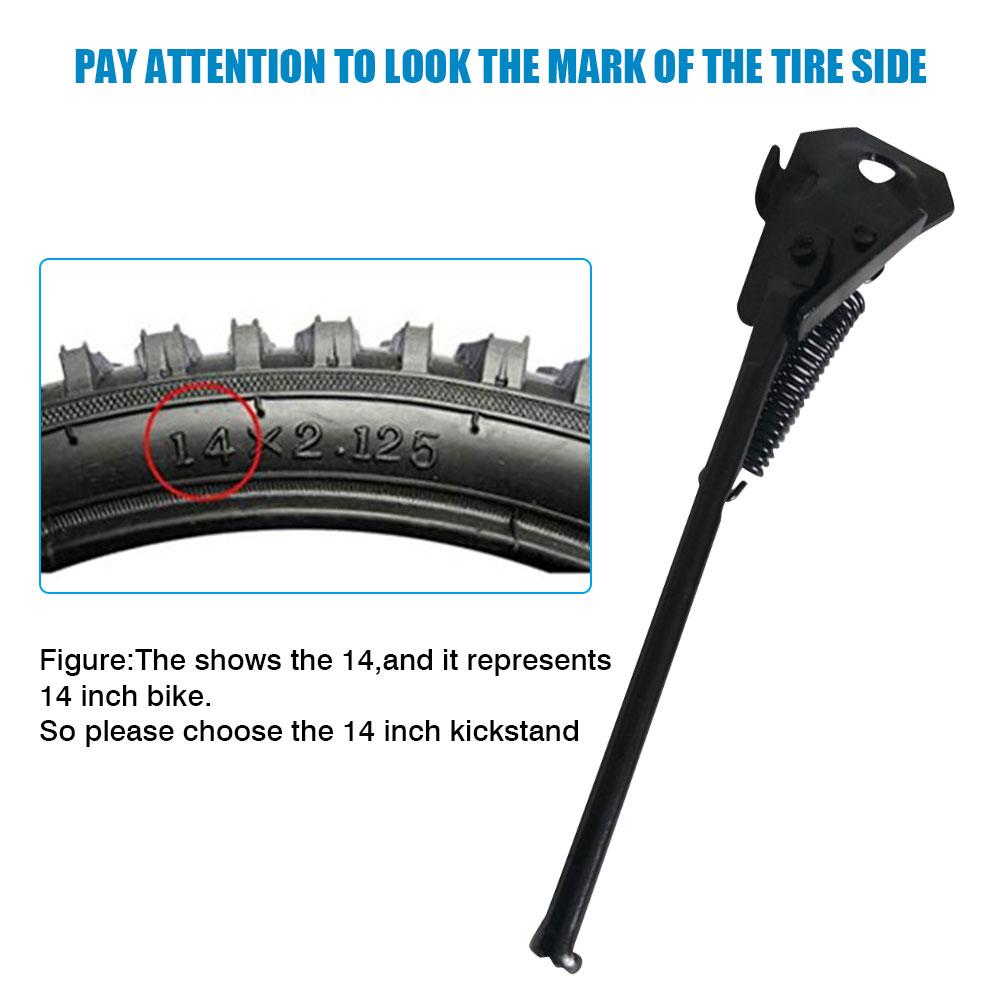 Adjustable Bike Foot Support Stand Children's Bicycle Unilateral Foldable Bracket For 12 14 16 18 20 Inch Children's Bicycle