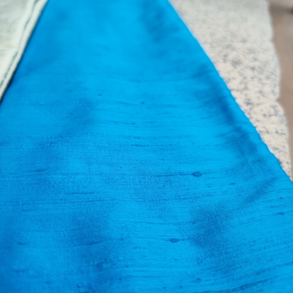 Skräddare butik färgförändrande siden dubbelpalats tyg shantung siden rått siden thai siden bra lustar dupion tyg röd lila färg: Blå