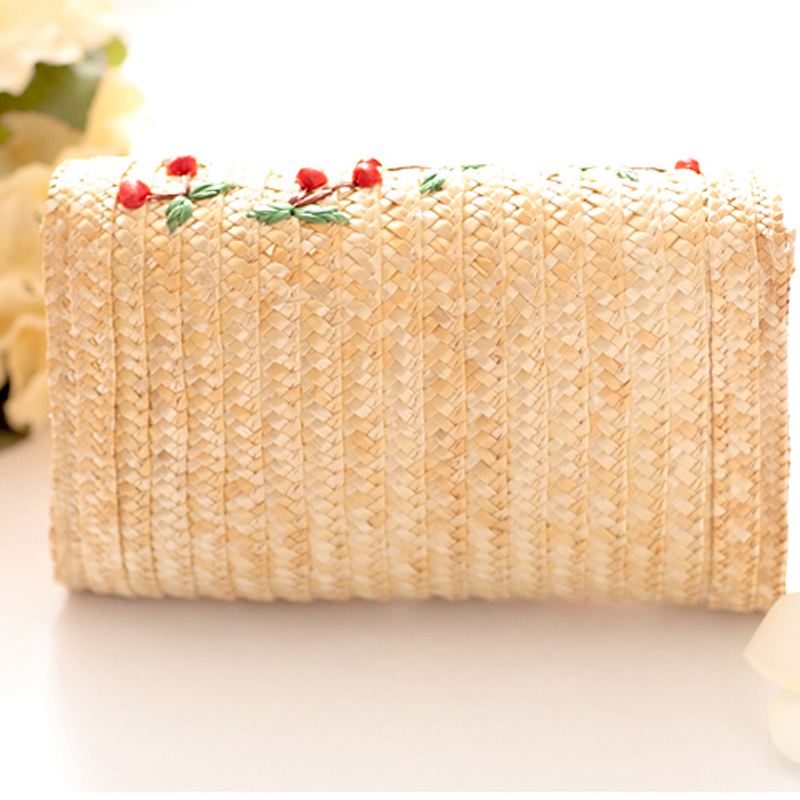 Weben Stickerei Kirsche Kette Frauen Bote Taschen Böhmischen Stil Mini frauen Bote Taschen-