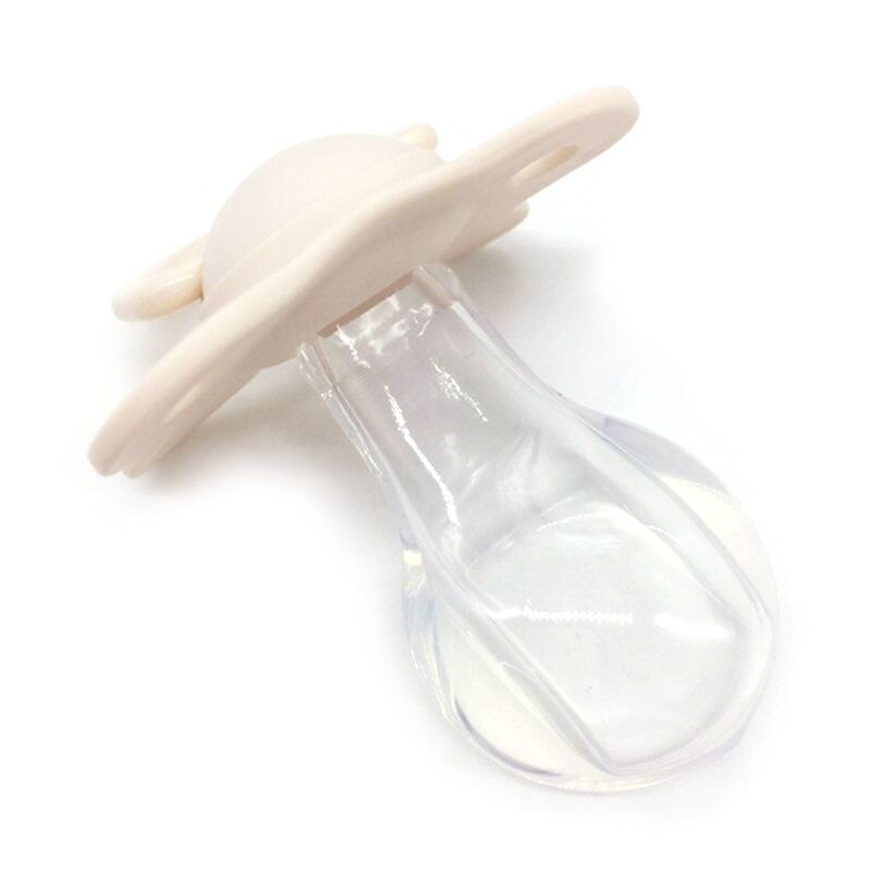 Adult Pacifier Wide-bore Butterfly Shaped Silicone Nipple for Adults Supplies: Beige