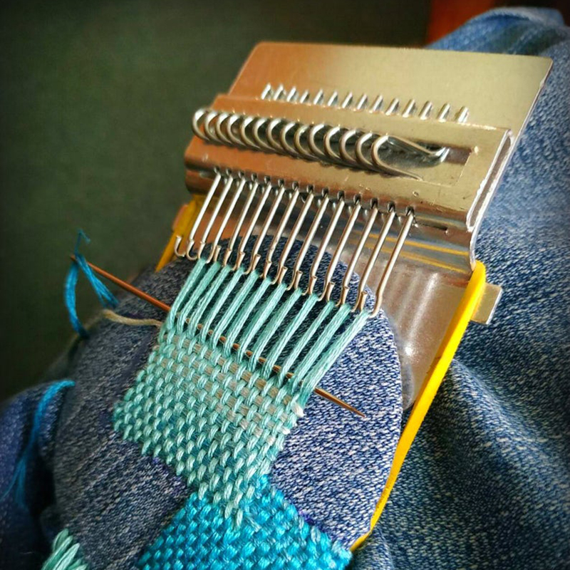 Herramienta de tejido de telar pequeño Speedweve, Mini máquina de tejer para reparar Jeans y calcetines, Kit de herramientas de reparación, máquina de tejer doméstica