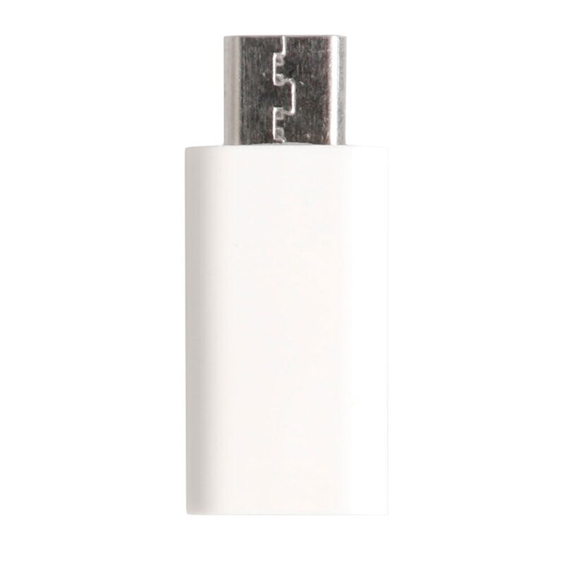 Adaptador de datos Micro USB 2,0, conector macho de 5 pines a USB 3,1, conector hembra tipo C: Blanco