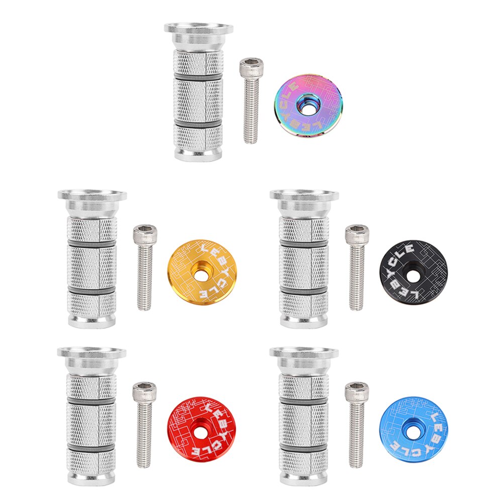 Aluminum Alloy Bike Expander Stem Top Cap Compression Plug Star Nut Mountain Road Bike Expansion Bicycle Front Fork Steerer