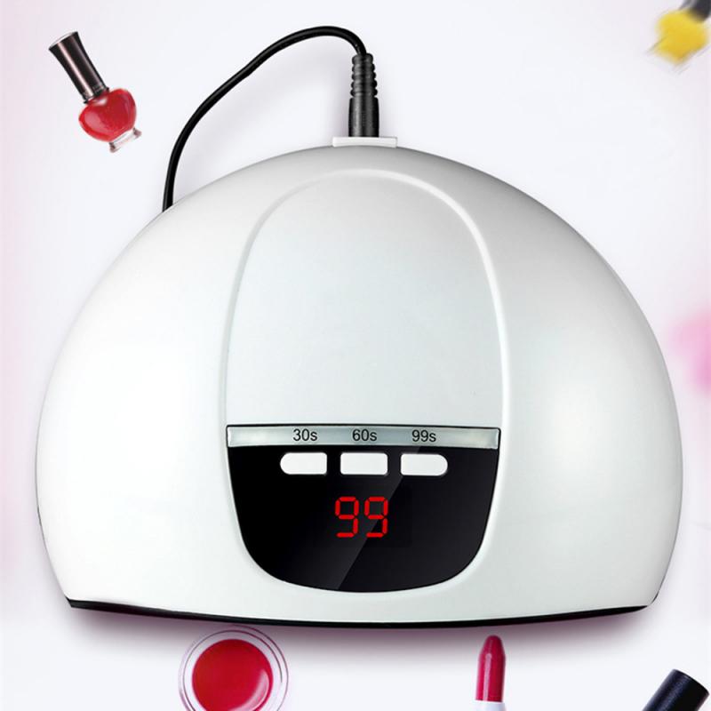 45W Nagel Lamp Professionele Nagellak Droger Lamp Led Uv Gel Acryl Lcd Display Manicure 30 S/60 S/99 S Timer Nail Art Gereedschap Wit