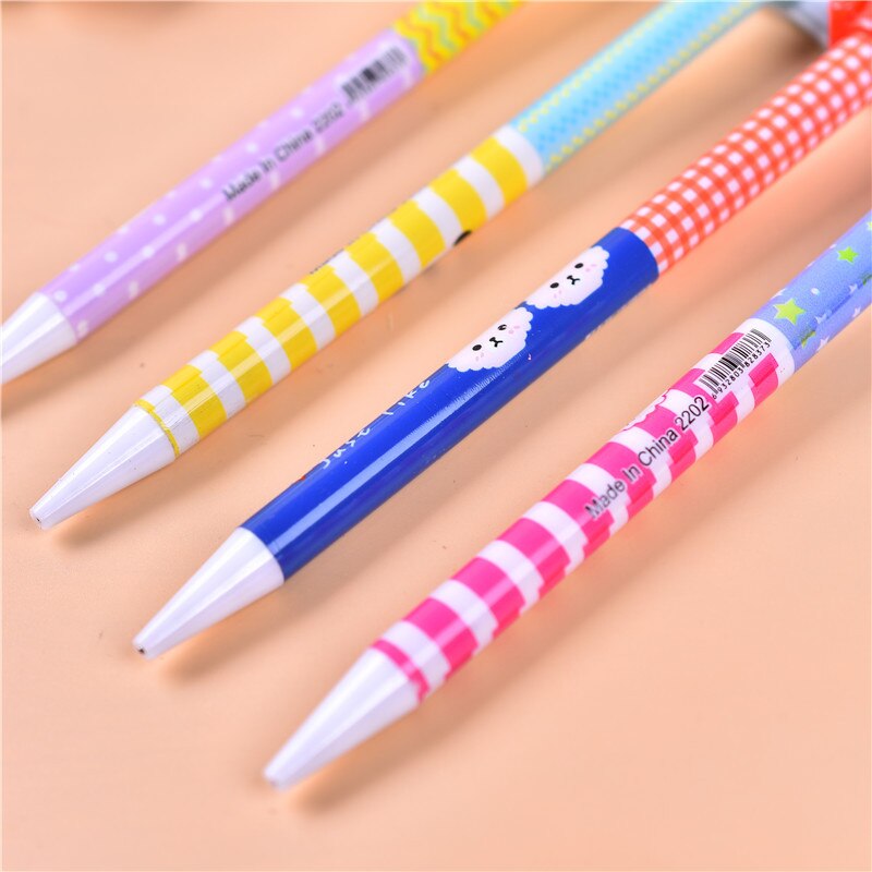 Lápiz mecánico de oso de dibujos animados para estudiantes, bolígrafo automático para niños, suministros escolares y de oficina, 60 unids/lote