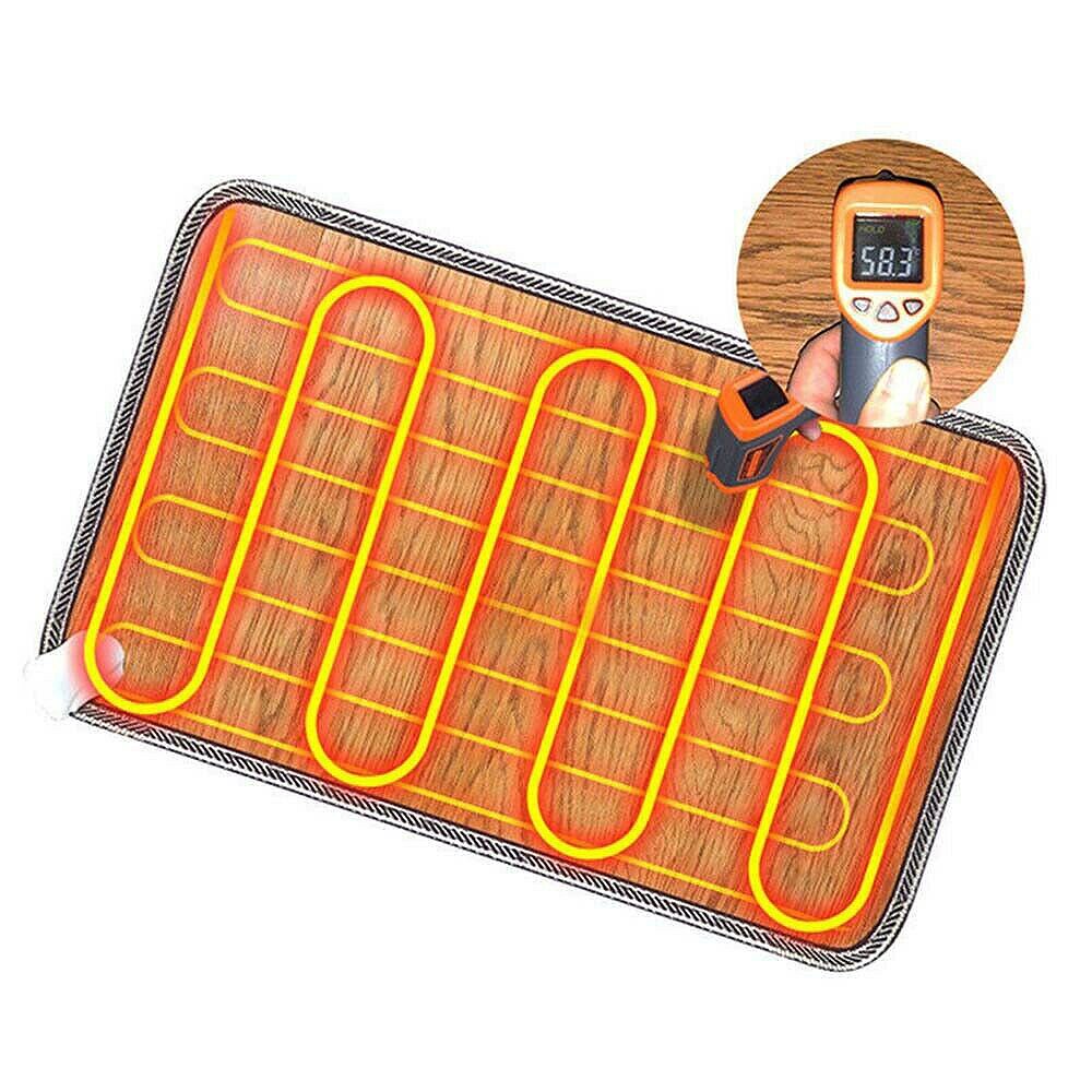 Electric Heated Foot Warmer Floor Heating Mat Pad Carpet Feet Heater Office Home