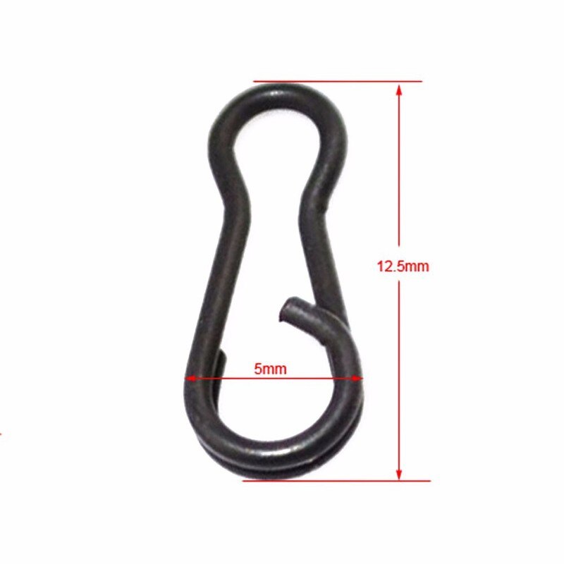 10 unids/lote de aparejos de pesca de carpa de acero inoxidable, Conector de señuelo de presión, Conector de emerillones de pesca, accesorios de aparejos nuevos