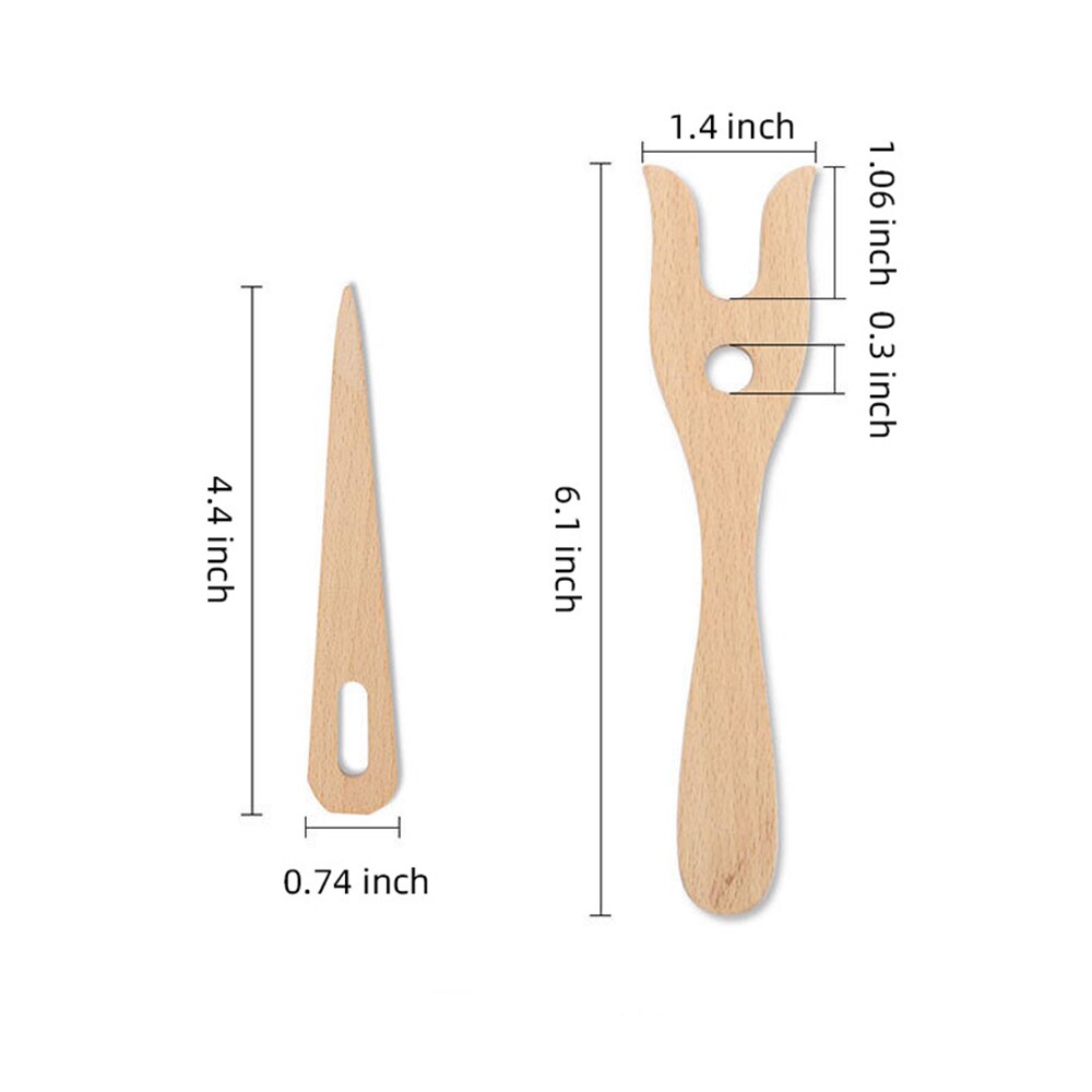 Y Naald Houten Handgemaakte Handgemaakte Producten Houten Vork Breien Apparaat Weefgetouw Gereedschap Huishoudelijke Diy Naaien Gereedschap