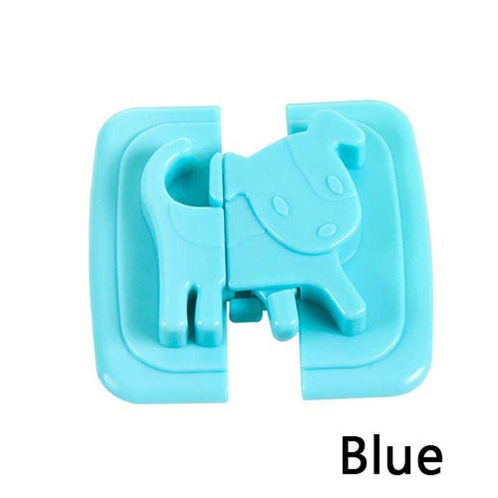 1 adet karikatür köpek plastik güvenli buzdolabı kilidi yapıştırıcı kendinden dolapları dolapları çekmece kilidi çocuk koruma: Blue