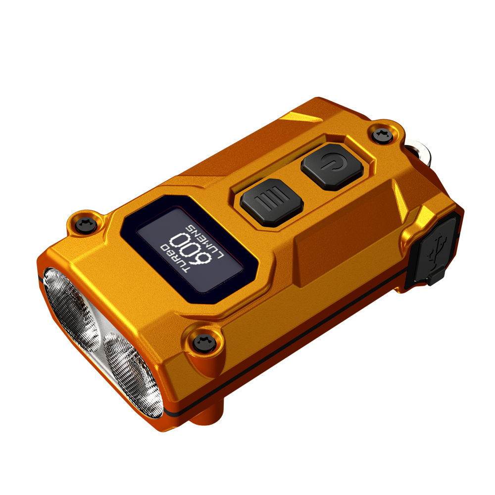 NITECORE TINI3 Intellgent Multiple Color Temperatures Keychain Light 600 Lumens EDC Flashlight for Outdoor Camping: Orange