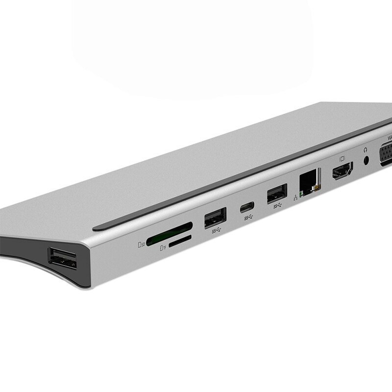 Usb c hub 10 in 1 tyyppi telakka gigabit ethernet portti lataus pd hdmi vga