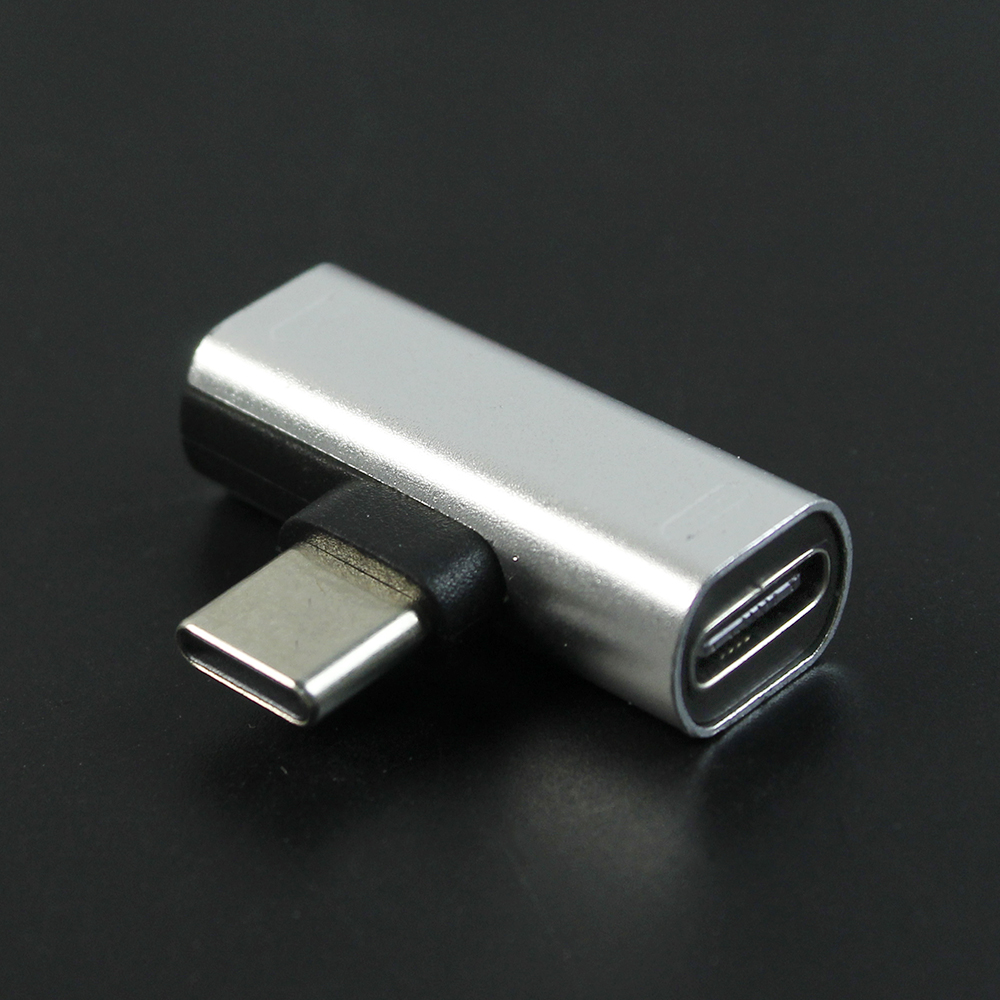 1Pc Usb C Splitter Type C Mannelijk Naar Dual Type C Vrouwelijke Koptelefoon Opladen Adapter Converter Voor Huawei Samsung Telefoon Adapter: Oranje