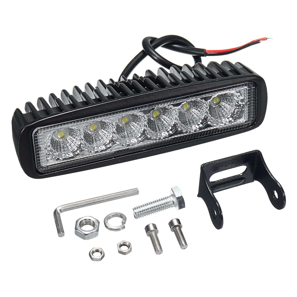 Arilux 12v 18w 6 ledet vanntette ledet frontlykter flom arbeidslys motorsykkel lastebil båt camping lampe