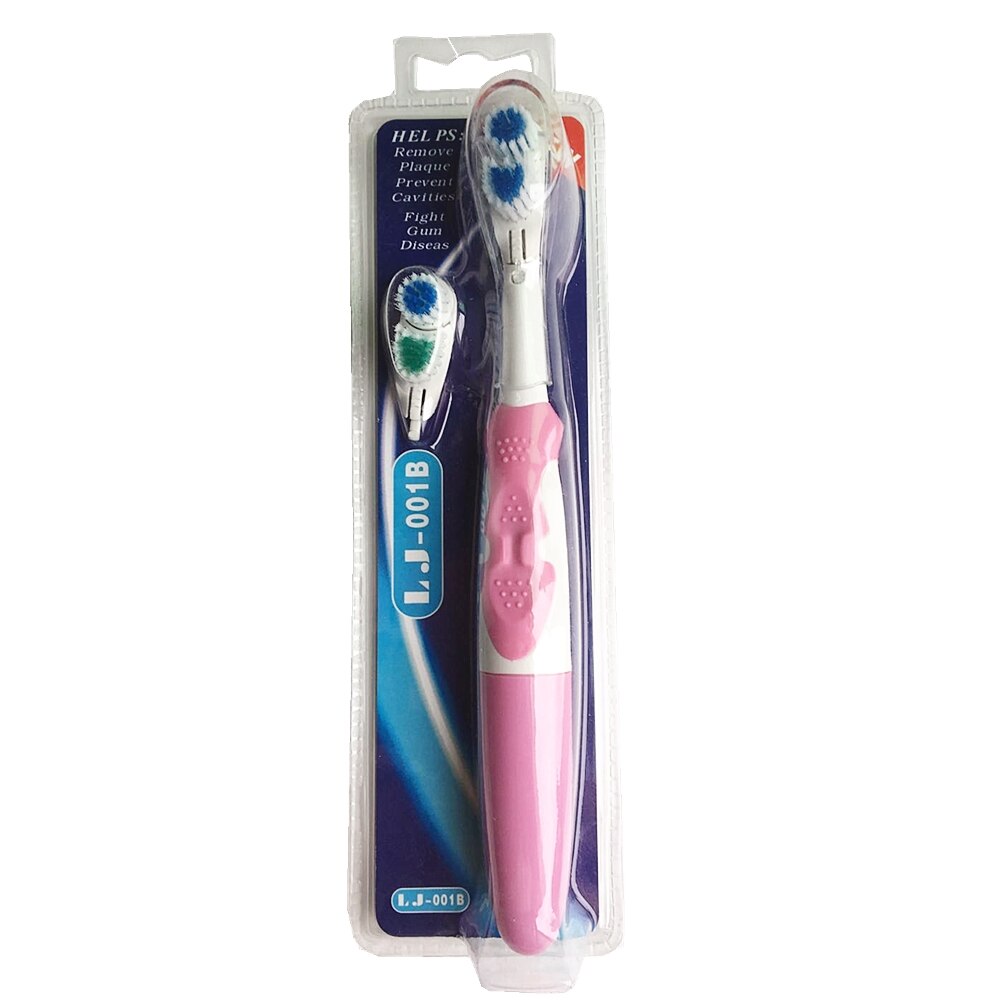 Elektrisk tandbørste med 2 stk tandbørstehoveder  + 4734 elektrisk tandbørstehoved: Lyserød