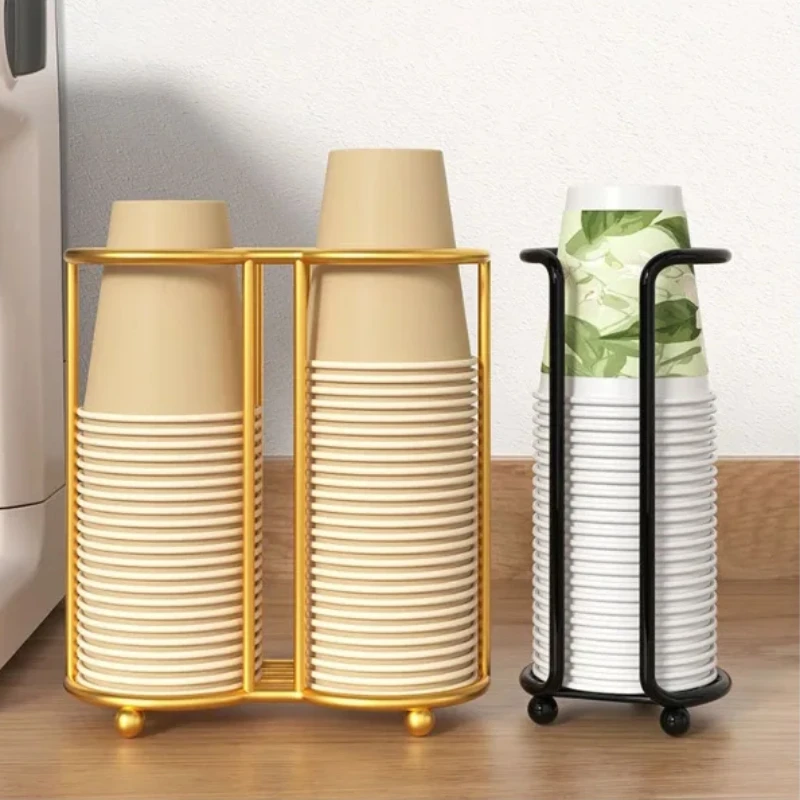 Cup Storage Holder Luxury Disposable Cup Support Frame Household Kitchen Paper Cup Holder Tea Cups Dispenser Kitchen Gadget