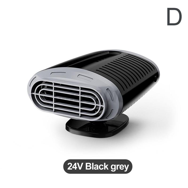 Draagbare Auto Heater 12V 24V Elektrische Auto Kachel 2 Speed Verwarming Ventilator Voorruit Ontdooien Fan Voorruitverluchting Ontdooier Voor auto Vrachtwagen: Gray 24V