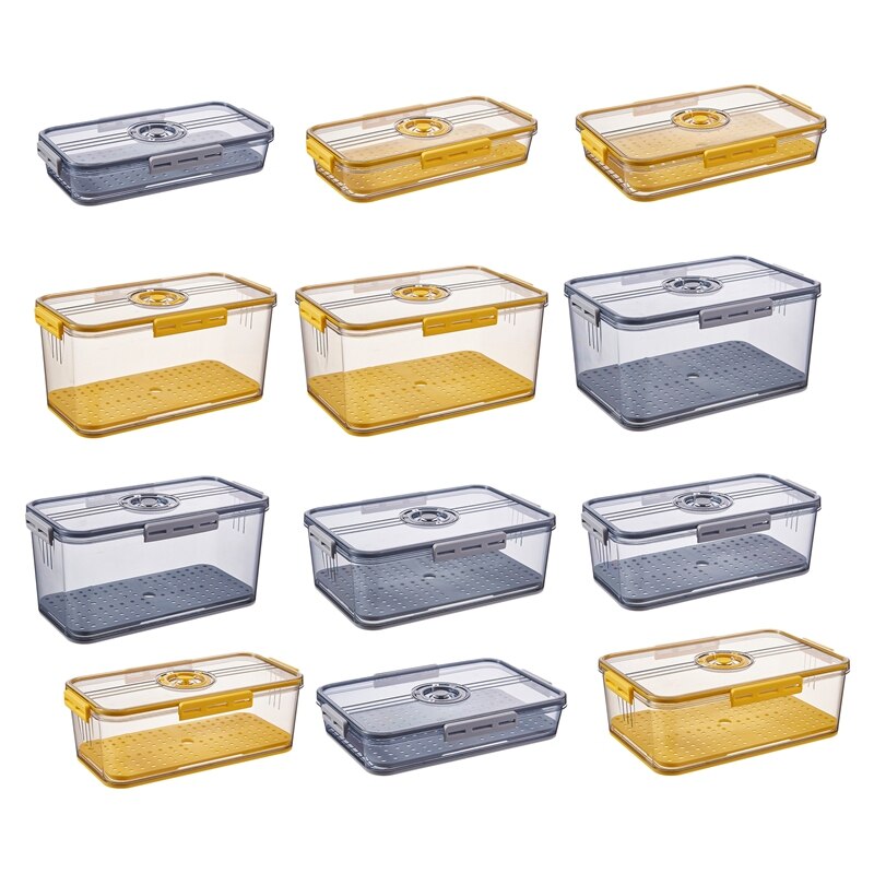 Refrigerator Storage Box PET Thickened Timekeeping Freeze Storage Box Kitchen Storage Containers
