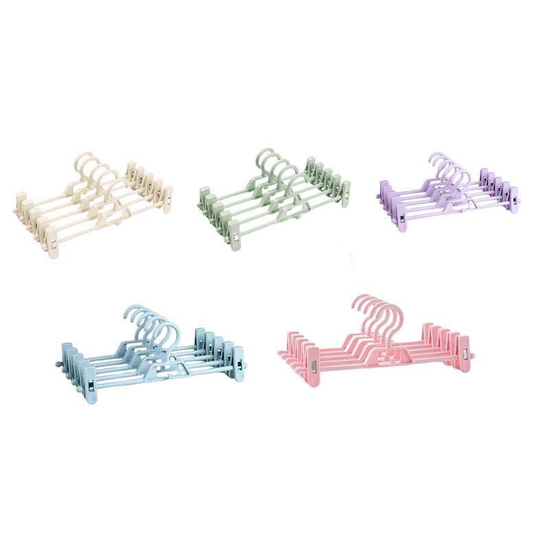 Verstelbare Plastic Kledingrek Voor Broek Rok Clip Beha Wasknijper Ondergoed Slipje Draagbare Hanger Kleding Organizer