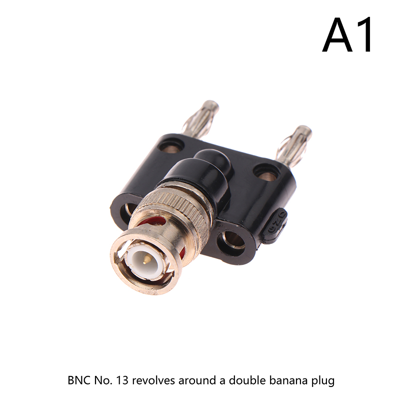 1Pc Adapter BNC Auf Bananen Stecker & Buchse Banana Weibliche Jack Buchse Binding Post RF Coax koaxial Splitter Konverter: Armee Grün