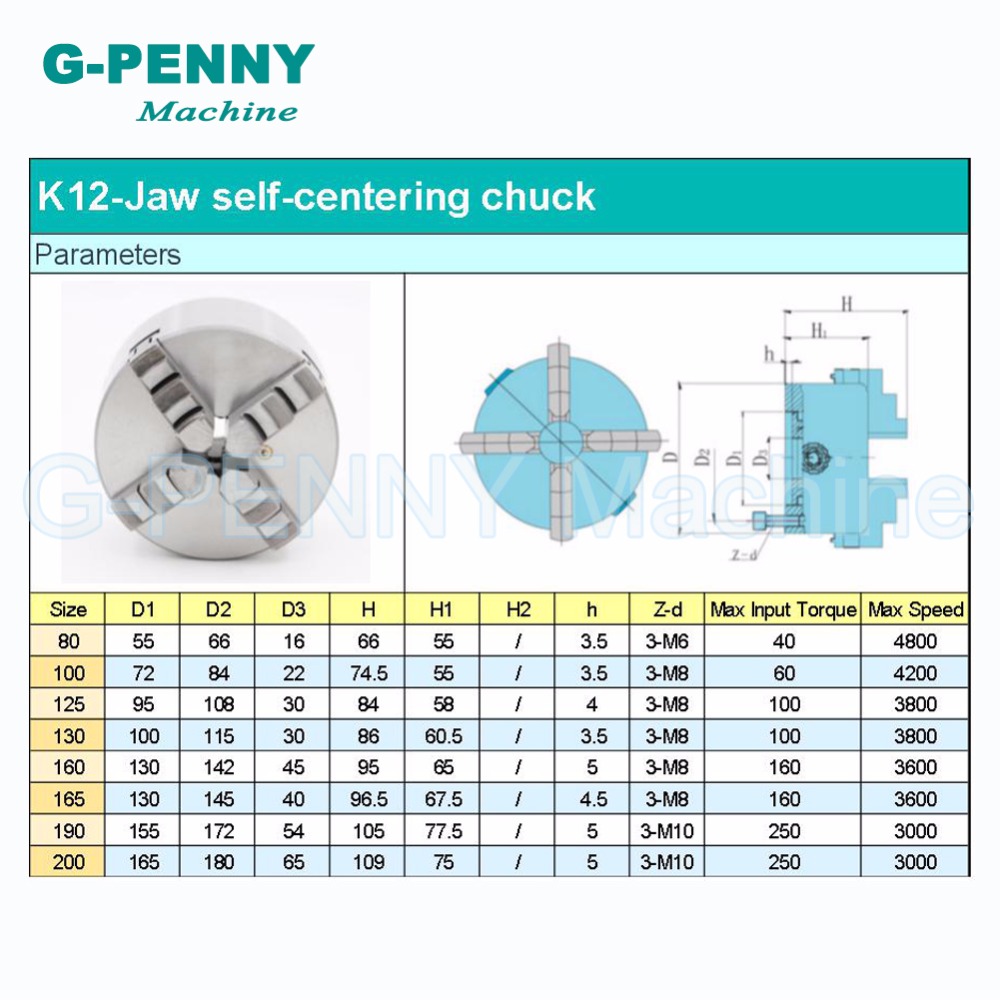 CNC 4th axis / A axis 100mm 4 jaw Chuck self-centering manual chuck four jaw for CNC Engraving Milling machine CNC Lathe Machine