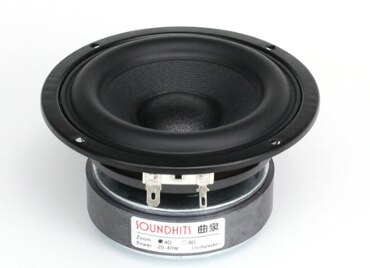 HIFI 2pcs 4 inch woofer super subwoofer high-power hifi speaker low-frequency shock audio DIY upgrade: Round / 8 ohm