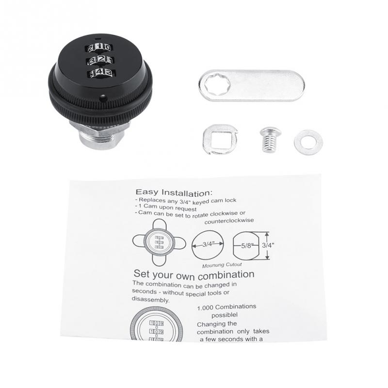Digital Cabinet Password Lock Zinc Alloy Electronic Cabinet Code Combination Cam Lock Convenient Password File Cabinet Locker