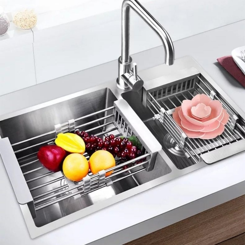 Évier De Cuisine Extensible En Acier Inoxydable - Modèle DSH-0510 - Séchage Inclus