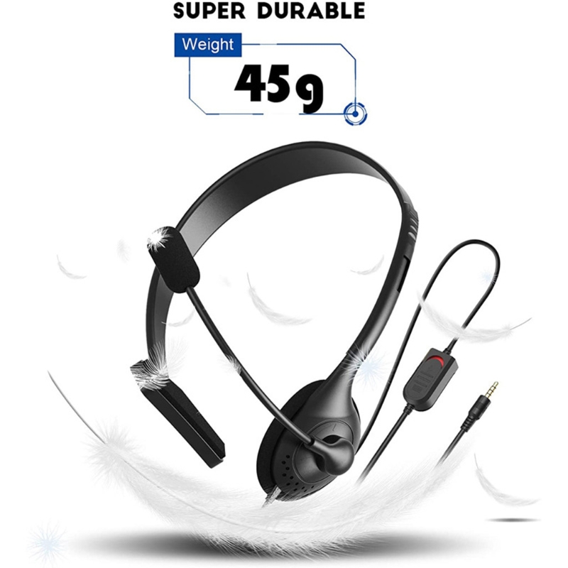 Telefoon Headset Met Microfoon Noise Cancelling &amp; Volumeregeling, Telefoon Headset Voor Kantoor, Clear Chat, Ultra Comfort