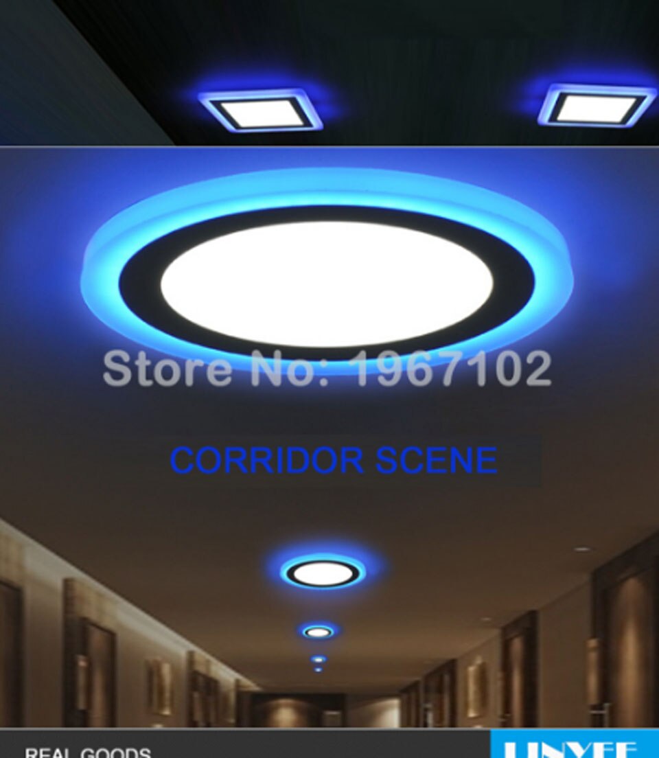 6W 9W 16W 24W Led Plafond Verzonken Paneel Licht Lamp Woondecoratie Ronde Vierkante Led downlight Blauw Knutselen Met Kleuren