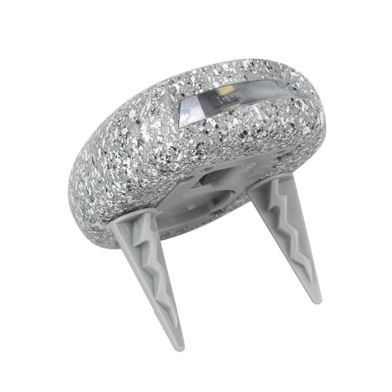 GloryStar Solar-Powered Resin Stone Shape Pin Lamp Outdoor Waterproof Yard Garden Light Decoration