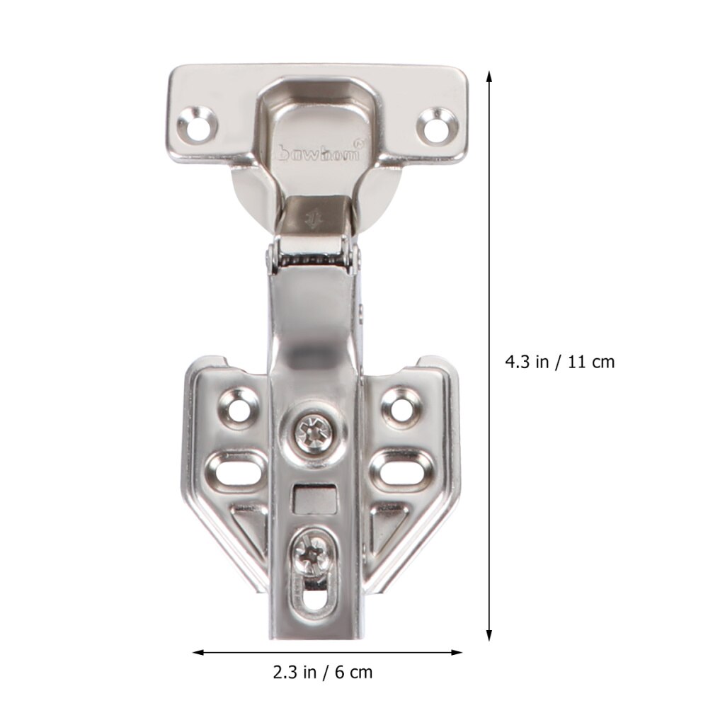 5 PCS 1.2mm Thickness Steel Face Frame Mounting Furniture Hinges Hydraulic Concealed Half Overylay Hinges with 30 PCS Screws for