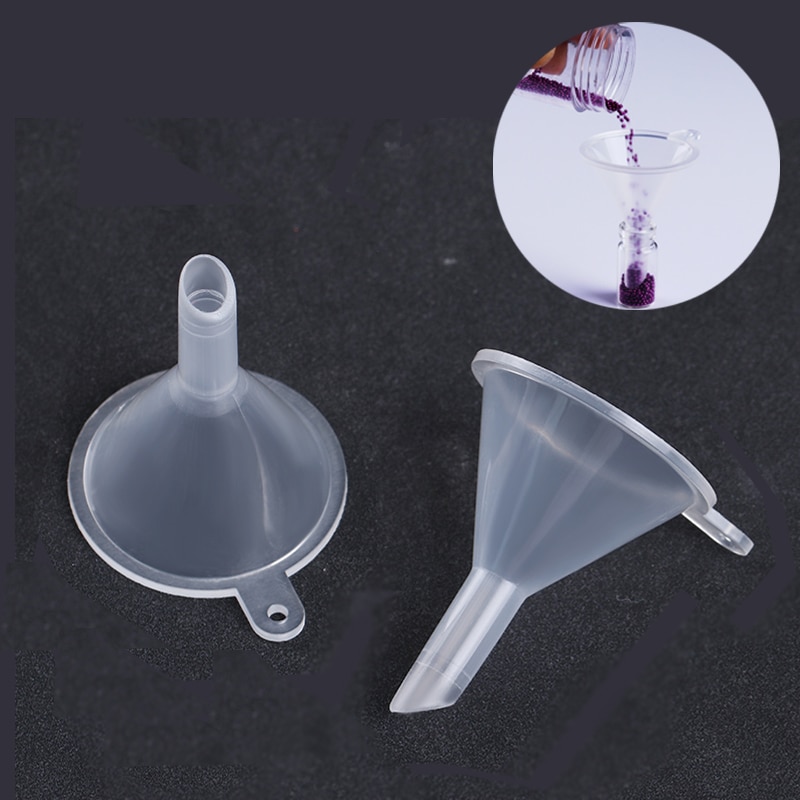 2 stuks Super Mini Transparante Plastic Nail Trechter Voor Manicure Nail Art Tool Kit