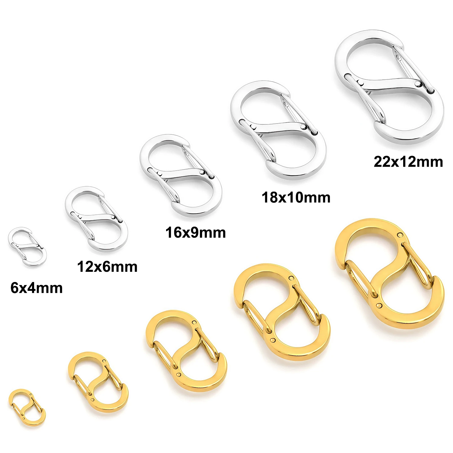 1/5 Uds. Conectores de gancho de cierre de langosta de resorte con hebilla de letra S de acero inoxidable para collar, pulsera, suministros de joyería DIY