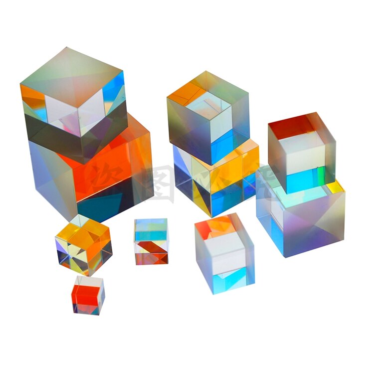 25mm Cubic Science Cube Optical Prisma Photography with Four sides Prism Home Decoration Prism Glass
