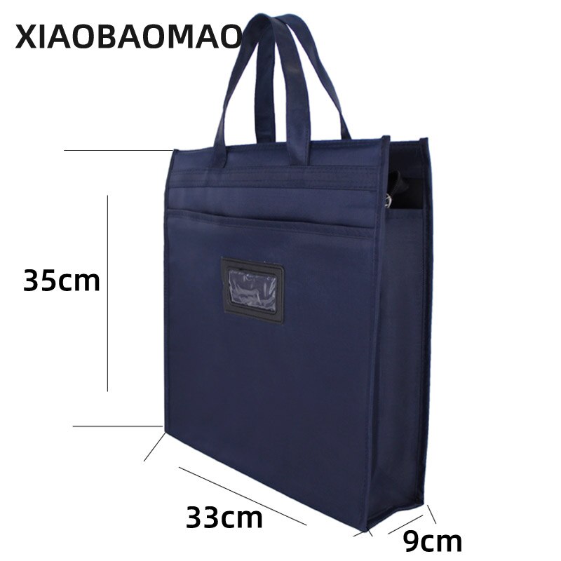 Vertical Canvas Document Holder bag Storage for A4 Paper Portable Pocket Bill Pouch File Folder Office School Supplies