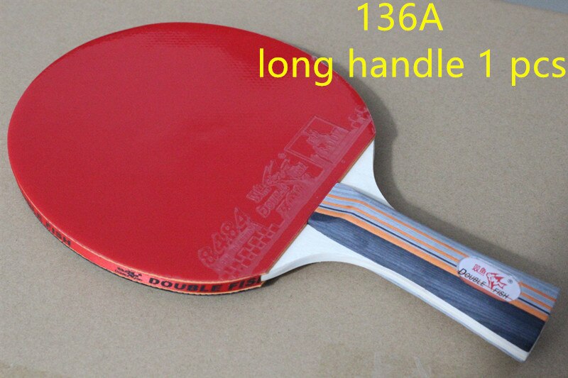 Raquetas de tenis de mesa para principiantes, pescado doble original Raqueta de tenis de mesa, producto terminado: 136A long handle