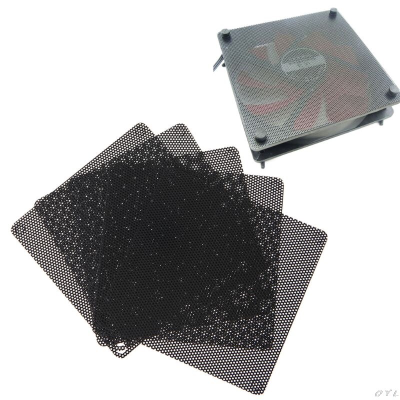5 stuks pvc ventilator stoffilter pc stofdichte behuizing snijdbaar computer 80mm mesh zwart pxpa