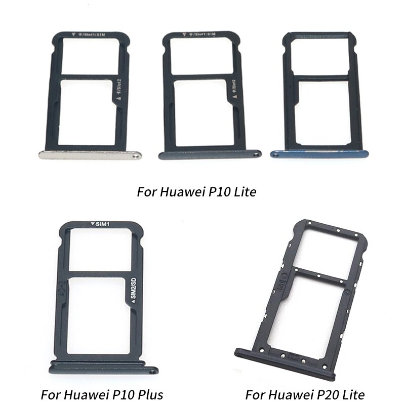 SIM Karte Tablett Ersatz Teile SIM Karte Slot Halfter Für Huawei P10 Lite P10 Plus P20 Lite