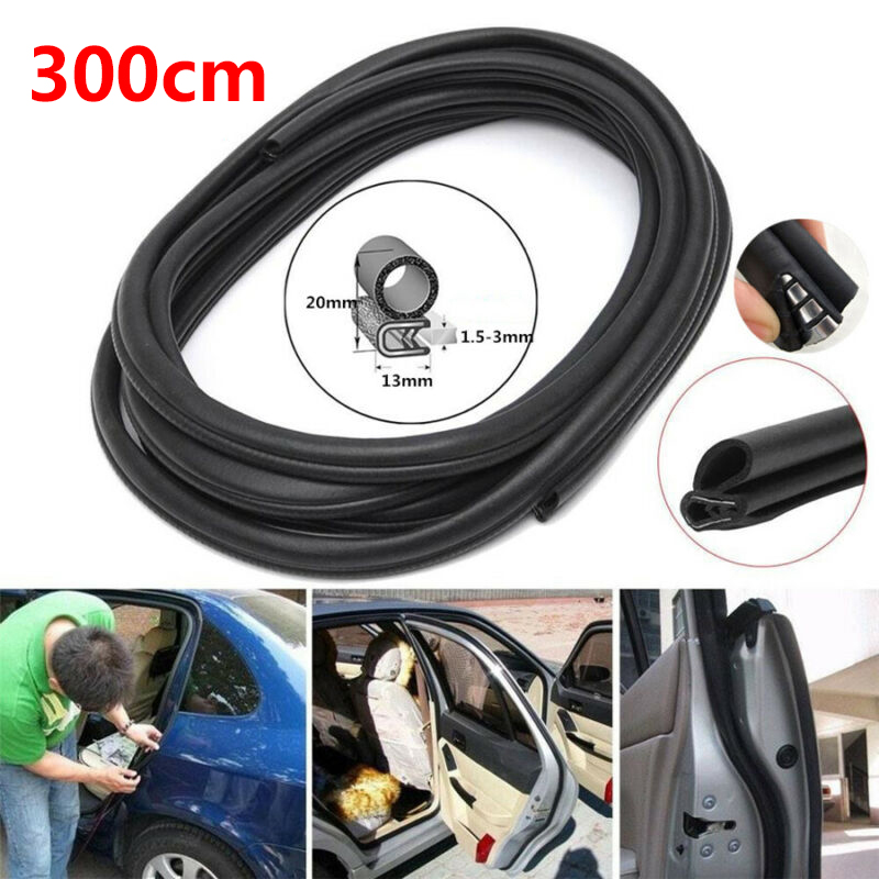 Replacement Car Sealing Strip Black 300cm Accessory Moulding Trim Edge