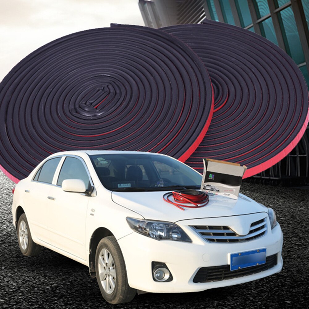 5m Zelfklevende Automotive Rubberen Afdichting Strip voor Auto Raam Deur Motorkap Auto Deur Afdichting Edge Trim Noise isolatie