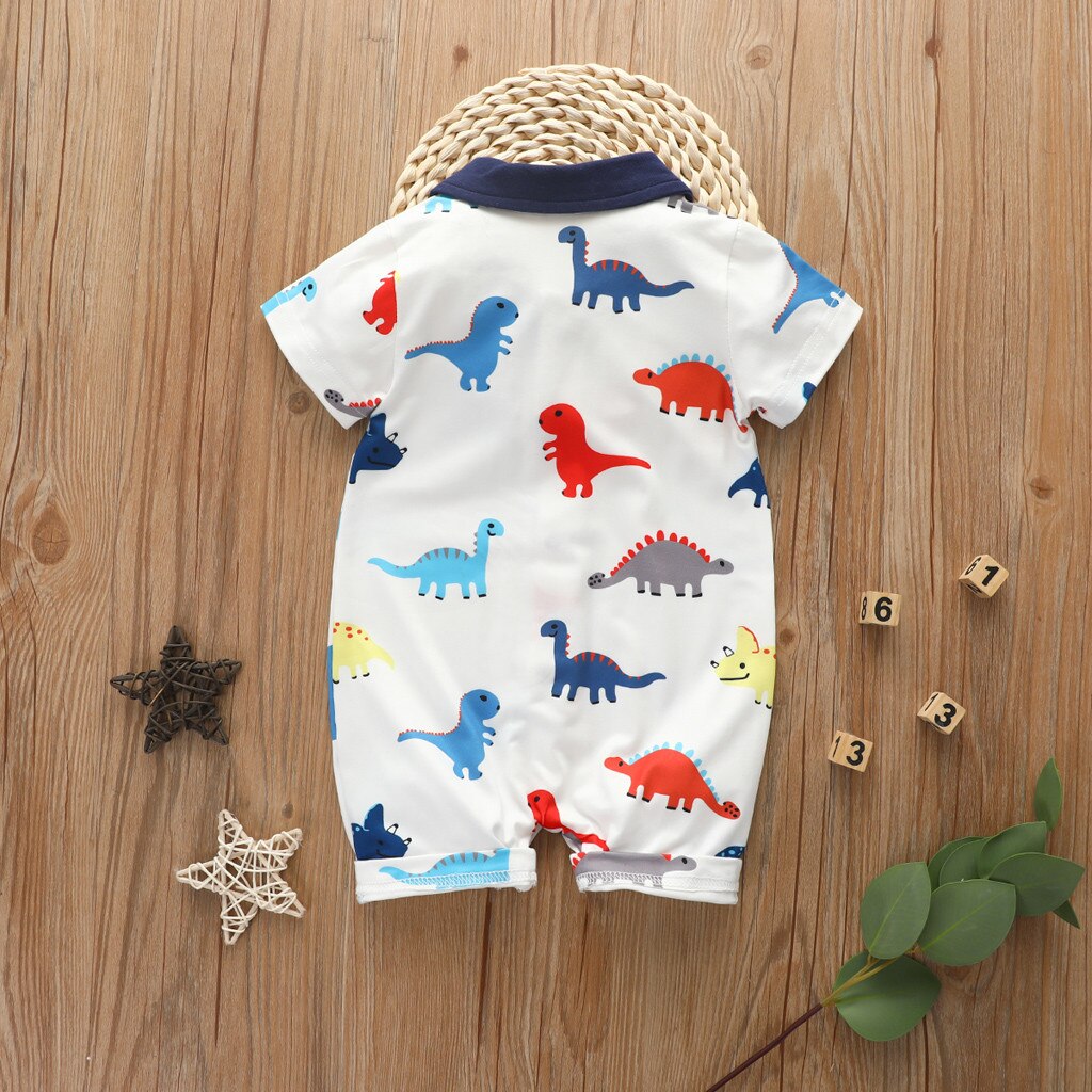 Baby Romper Korte Mouw Baby Kleding Een Stuk Dinosaurus Romper Casual Zomer Kleding Baby Boy Jumpsuits 0-24month