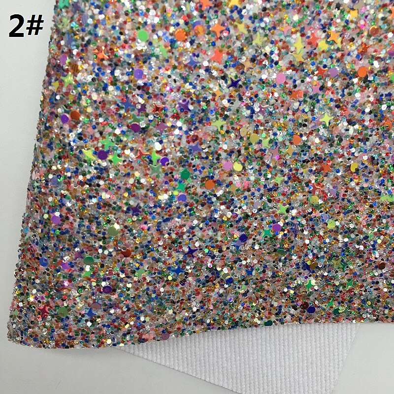1PC 21X29CM Glitter Fabirc, Chunky Glitter Leer, glitter Lederen Lakens Voor Maken Bows LEOsyntheticoDIY T367A: 2