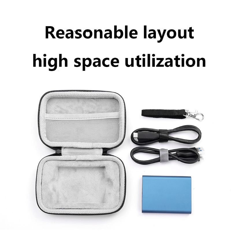 Opbergtas Carrying Box Case Organizer Cover Pouch Hard Shell Shockproof Reizen Voor Samsung T1 T3 T5 Draagbare 250Gb 500Gb