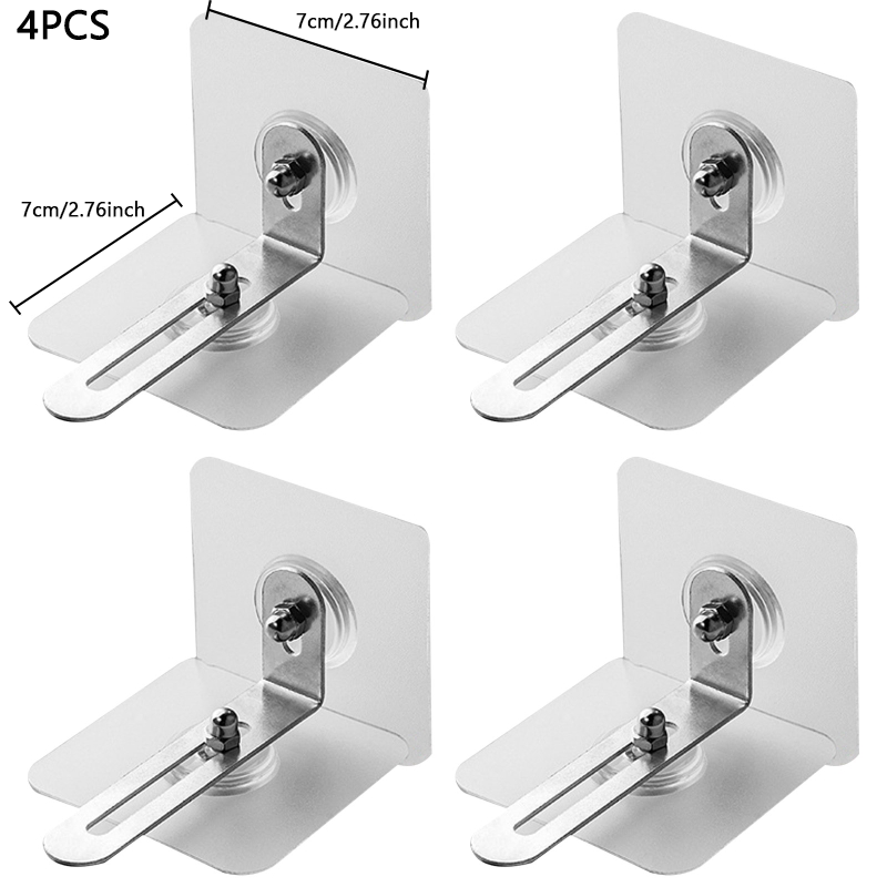 Anclajes para muebles, dispositivo fijo autoadhesivo fuerte para evitar el desempañamiento, sin perforación, seguridad, antiobvoltura, anclajes de hebilla para gabinete: Verde claro