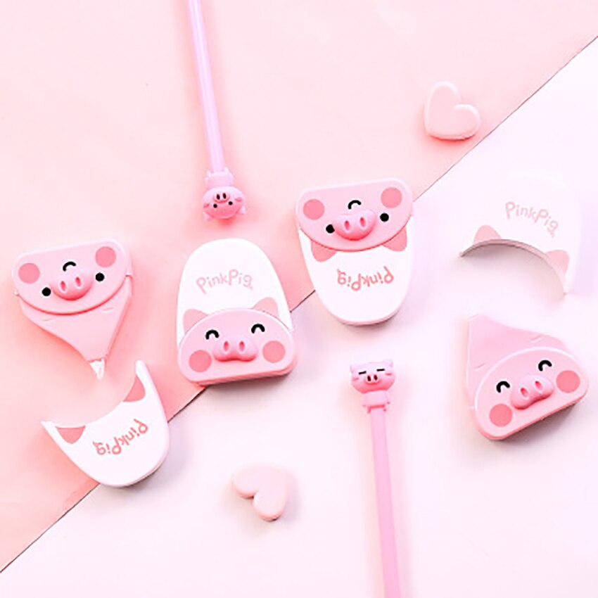 Mignon cochon Correction bande étudiants papeterie dessin animé Animal correcteur fournitures de bureau enfants étudiant Modification Gadgets