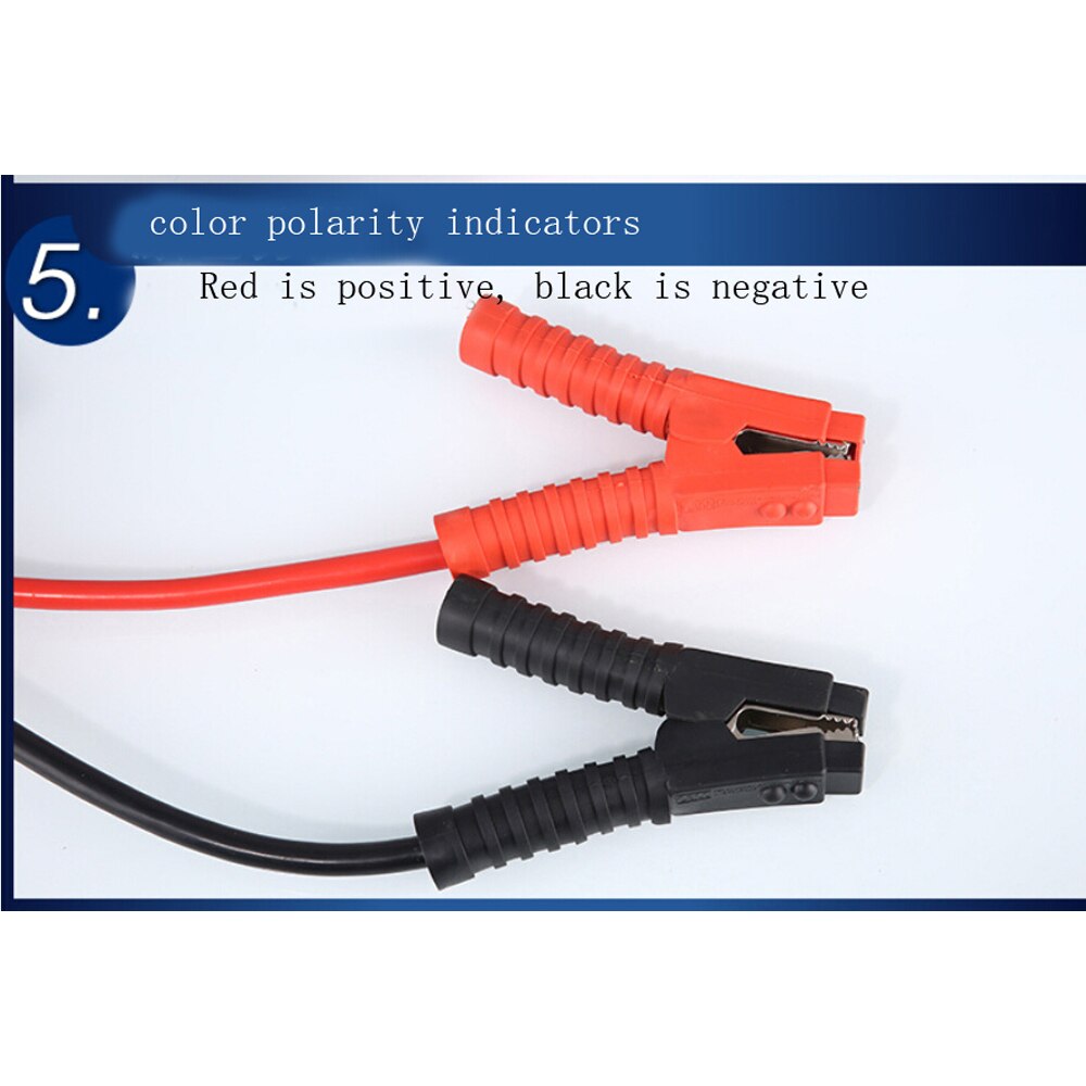 2.5M 1800A Car Battery Jumper Cable Copper Wire Lgnition Wires Storage Battery Emergency Power Charging Booster Cable