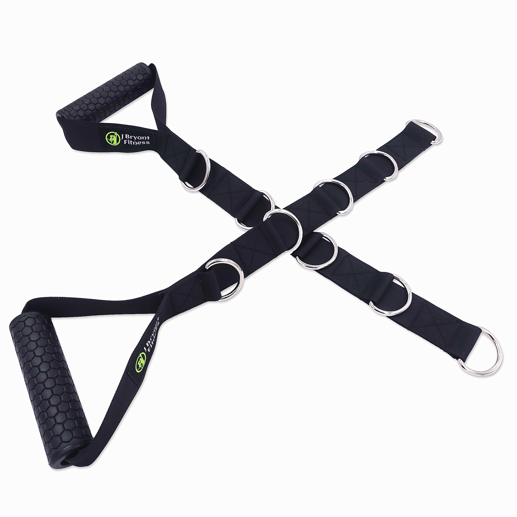 Justerbart gymhåndtag med 5 d- ringe til kabelmaskine løft træk træning skridsikker stigbøjle håndtag triceps bar tilbehør