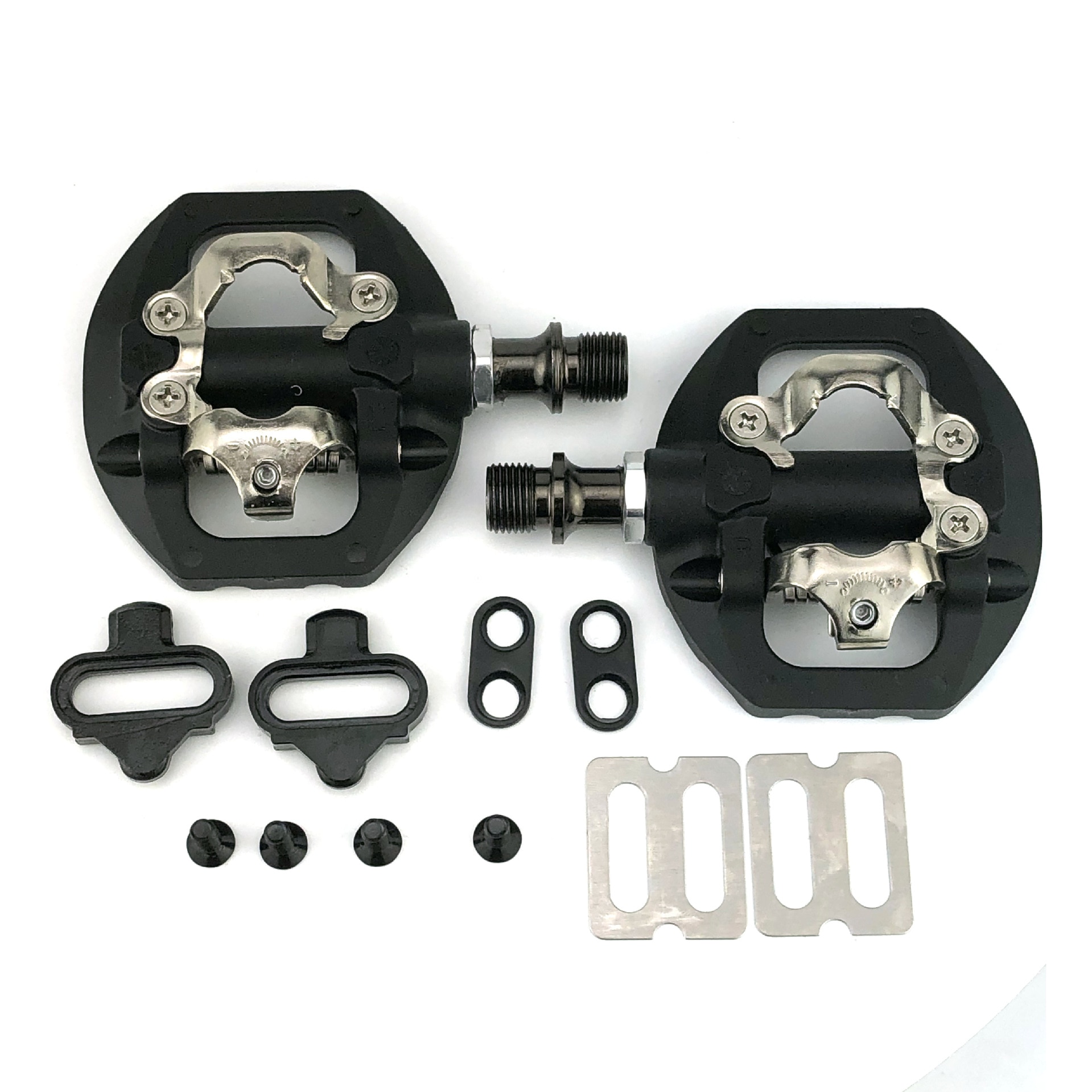 Pédale de vélo vtt autobloquante SPD pédales double plate-forme adaptateur convertir avec taquet pour SHIMANO SPD LOOK système KEO
