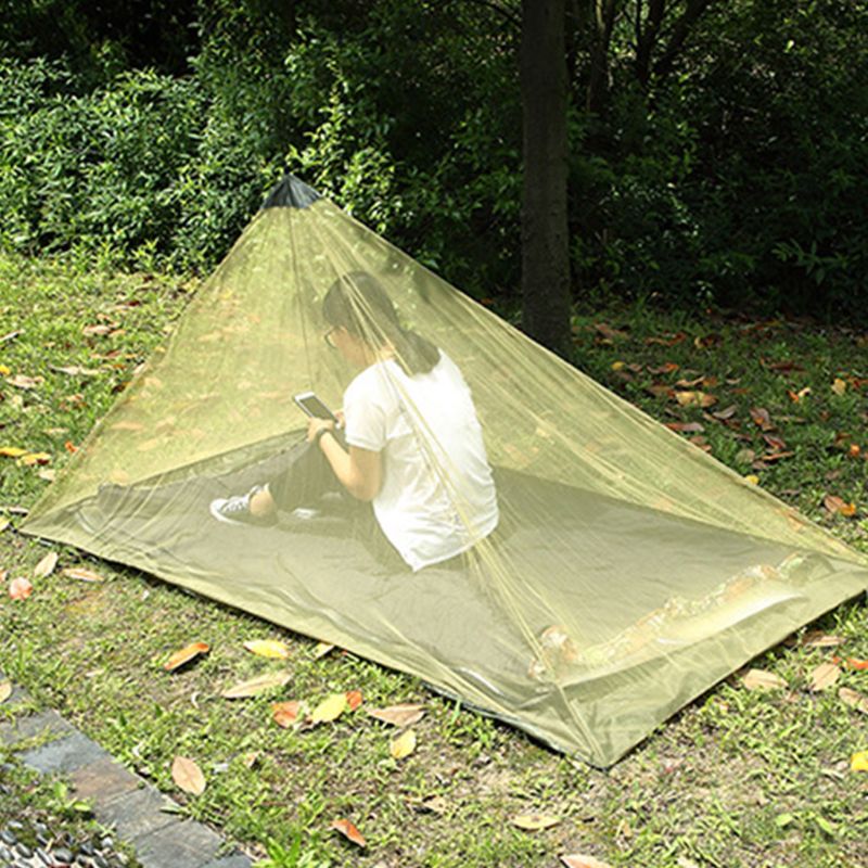 Outdoor Lightweight Sleeping Tent Bug Netting Foldable Ultralight Mosquito Net with Portable Drawstring Storage Bag